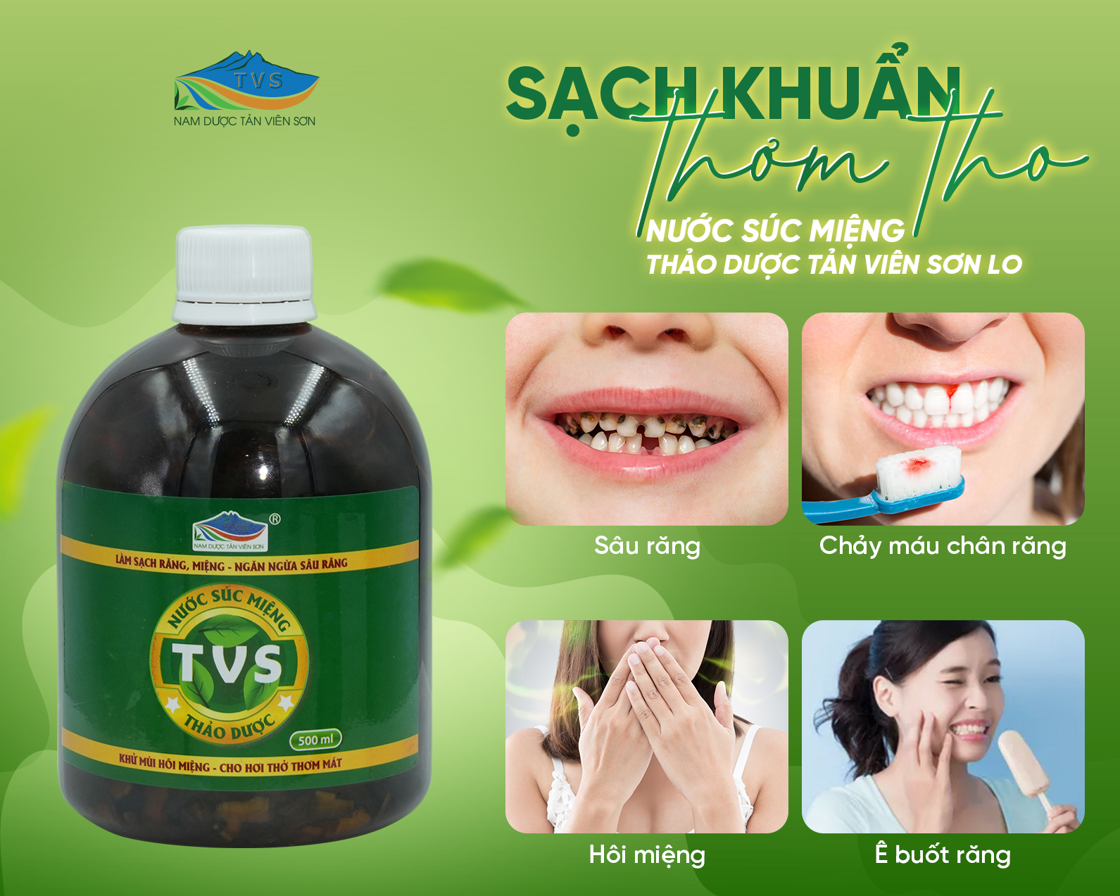 Nước súc miệng thảo dược TVS